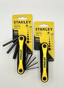 2pcs Stanley Folding Hex Key Set 8 Pieces STHT71800 1.5mm - 8mm Folding Set - Picture 1 of 6