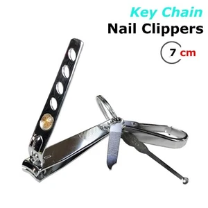 7CM Multi-Function Stainless Steel Keychain Nail Clippers Manicure Pedicure - Picture 1 of 3