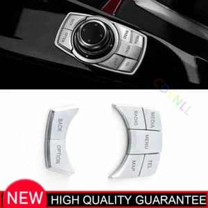 For BMW 3 4 Series GT 13-19 Matte Silver Middle Console Multimedia Button Cover - Picture 1 of 6