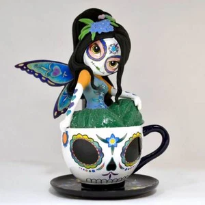 Virtuous Veronica Sugar Skull Fairy in a Teacup Jasmine Becket Griffith - Foto 1 di 1