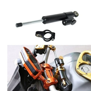 Black Motorcycle Stabilizer Steering Damper For Kawasaki Ninja EX250E 1986 1987 - Picture 1 of 9