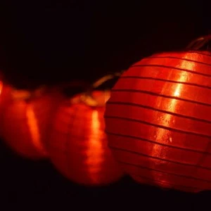 Fantado 4" Red Nylon Party String Lights by PaperLanternStore - Picture 1 of 6