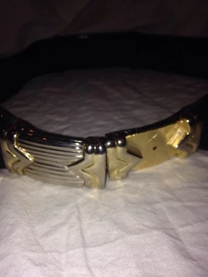 Judith Leiber Black Snake 32" comprimento total com fivela de gancho tom dourado BOM (leia) - Imagem 1 de 4