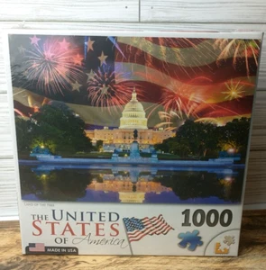 Rompecabezas Land Of The Free The United States Of America 1000 piezas 2016 NUEVO - Imagen 1 de 5