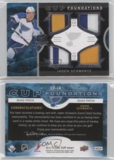 2012-13 Upper Deck The Cup Foundations /10 Jaden Schwartz Rookie Quad Patch RC