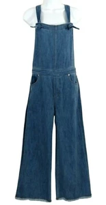 Elizabeth and James Jennette Frayed Hem Overalls Size 6 Jeans Denim Jumpsuit - Picture 1 of 12