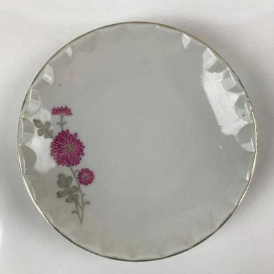 Plato Pequeño Porcelana Japonesa Kozara De Colección Rosa Crisantemo Flor Blanco PY659 Foto 1 de 4