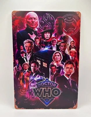 Doctor Who The Doctors Metal Sign/Poster Wall Art Decor 30x20cm - Image 1 of 2
