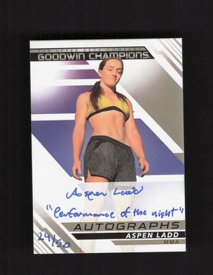 2022 Upper Deck Goodwin Champions Aspen Ladd AUTO Inscription /50 - Image 1 of 2