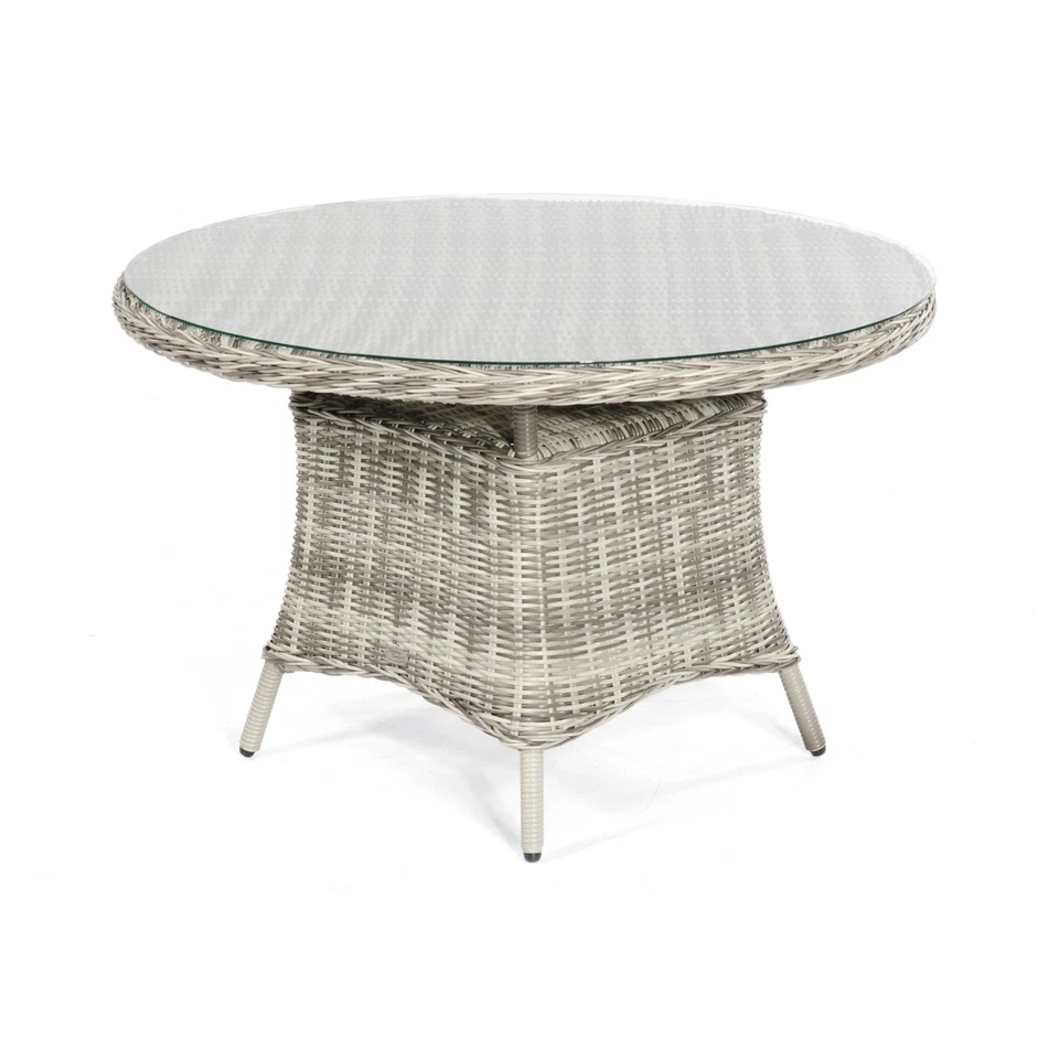 SunnySmart Midland Gartentisch rund Ø120 cm Aluminium mit Kunststoffgeflecht - Bild 1 von 1