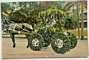 Pasadena CA TURNIER DER ROSEN SCHWIMMER mit Pferd Postkarte Newman Publishing Co G4 - Bild 1 von 5