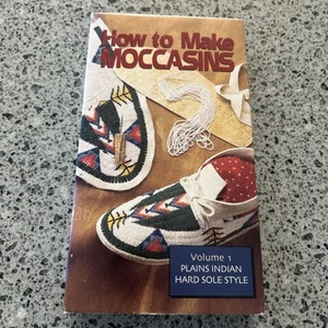 How to Make Moccasins vol 1 Plains Indian Hard Sole style VHS tape! - Picture 1 of 2