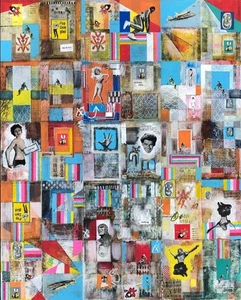 BEAUTIFUL NEW KIRK ORIGINAL "Pop" contemporary MODERN ART ABSTRACT PAINTING - Picture 1 of 1