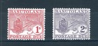 Basutoland 1956 Postage Due stamps. Wmk. Mult Script CA. MNH. Sg D3 & D4