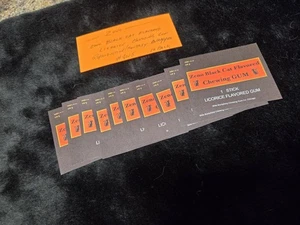 ZENO BLACK CAT LICORICE FLAVORED GUM WRAPPERS ANTIQUE GUM MACHINE 10 PACK #GW5 - Picture 1 of 4