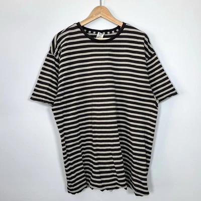 Camiseta De Colección GAP Rayas Negras Para Hombre Talla XL 90s Y2K Informal Clásica Envejecida Foto 1 de 4