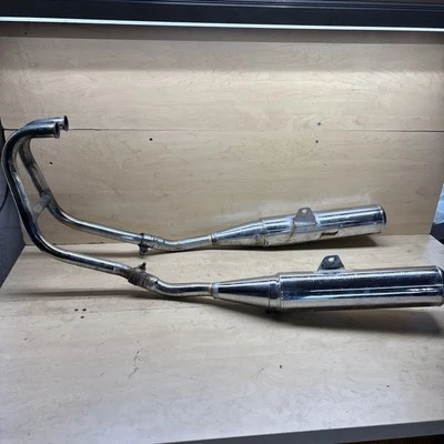 Kawasaki Ninja 250 2007 cromo escape completo tubo silenciador cabezal fabricante original izquierdo derecho Foto 1 de 4