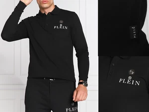 Philipp Plein Polo Shirt Polohemd Leather PP Hexagon Patch T-shirt New 2XL - Picture 1 of 11