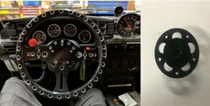 13.5" Lightweight Drift Racing Aluminum Steering Wheel 5 Hole Quick Release Hub - Picture 1 of 8