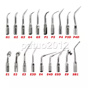 19 Type Dental Ultrasonic Scaler Scaling Endo Perio Tip Fit EMS Woodpecker G P E - Picture 1 of 85