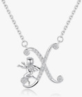 VIKI LYNN Initial Necklace for Women 925 Sterling Silver Alphabet Letter Angel