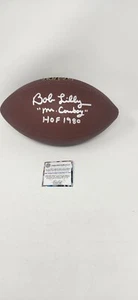 Bob Lilly Dallas Cowboys Double Inscribed Autographed Signed Football Mr Cowboy - Picture 1 of 3