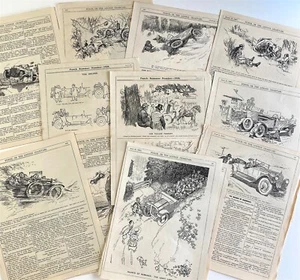 Punch cartoon prints motor car and driving humour Job lot 3 1926  - Picture 1 of 3