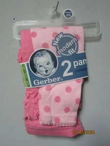 Gerber Baby Mädchen 2-teilig rosa gepunktete moderne Passform Hose Größe Neugeborenes - Bild 1 von 2