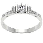 Solitaire Engagement Ring SI G 0.50 Ct Genuine Diamond 14K White Gold Appraisal