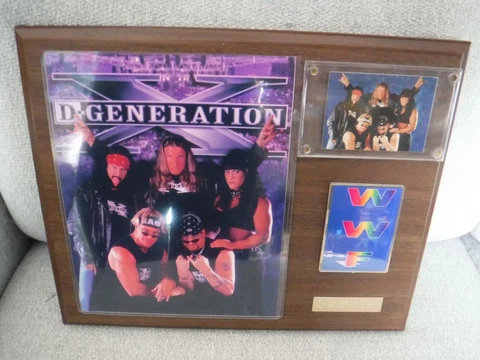 WWF D-Generation X WALL PLAQUE wood 15x12 vintage 1998 unofficial DX Cover