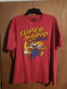 Super Mario Bros. T Shirt Mens XL Red Mario Nintendo Since '85 1985 2019 EUC - Picture 1 of 4