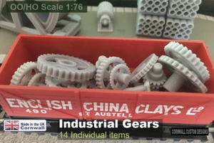 Engranajes industriales pesados - Modelo de carga de vagón de ferrocarril / Diorama - 14 artículos - calibre OO - Imagen 1 de 6