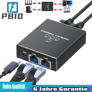 3 Port RJ45 Gigabit Ethernet LAN 1 Auf 3 1000Mbps Ethernet Splitter LAN Switch - Bild 1 von 9