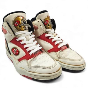 Vintage Eastport Starter San Francisco 49ers Sneakers High Top Shoes Mens Size 7 - Picture 1 of 22