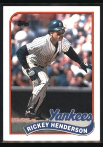 1989 Topps - Rickey Henderson #380 New York Yankees - Foto 1 di 2