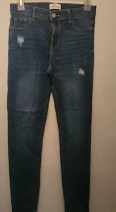 Jordache Girls Super Skinny Blue Stretch Jeans Size 16  - Picture 1 of 3
