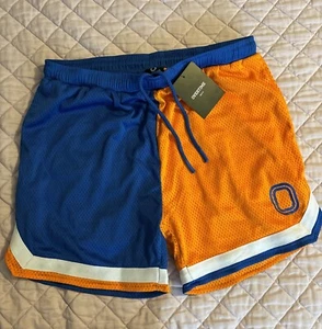 Men’s Overtime Sports Shorts XL Blue Orange 36 Waist Stretch Quality Thick NWT - Picture 1 of 12