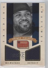 2013 Panini America's Pastime Trading Swatches Gold /25 Prince Fielder #TS-PF