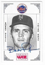 BOBBY PFEIL 1991 METS THE WIZ AUTOGRAPHED SIGNED # 314 NEW YORK METS