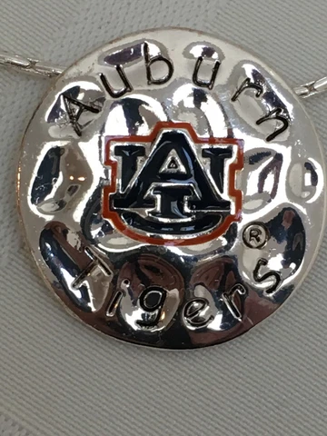 Auburn Tigers Pendant Necklace Silver 18” NCAA Final Four Basketball Sandol Cover
