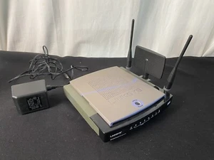 Linksys WRT300N V1 4-Port Wireless-N Broadband Router With Adapter (Works) WiFi - Picture 1 of 12
