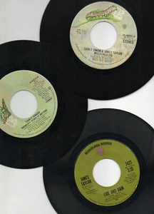 Carly Simon James Taylor Lot 7 Stock/Promo 7" 45s Walking Man Mockingbird More - Picture 1 of 4