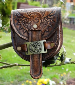 Gürteltasche,Tasche aus Leder für den Gürtel,Wikinger,Schildmaid,ADLER - Bild 1 von 3