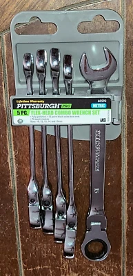 5pc. Flex-Head Combo Wrench Set ☆Metric☆ 10, 12, 13, 14 & 15mm - Item #60592 - Image 1 of 2