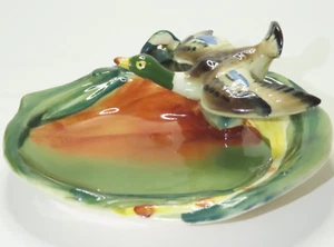 Vintage Ceramic Mallard Duck Trinket Dish Wall Hanging 5.5" x 6" x 2.5" Tall - Picture 1 of 13