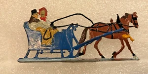 Vintage Heinrichsen Deutsche Flachblei "Schlittenfahrt" - Bild 1 von 3