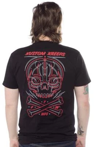 Pinstriped Skull T Shirt - Picture 1 of 2