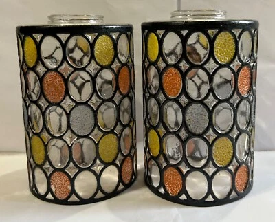 JUEGO DE 2 SUSPENSIÓN CRISTAL MULTICOLOR LIMBURG ESTRUCTURADO 6,25” ALTO Foto 1 de 4