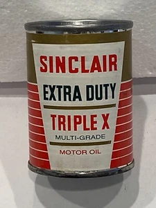 Banco de lata de aceite de motor Sinclair Extra Duty genuino vintage triple X - Imagen 1 de 6
