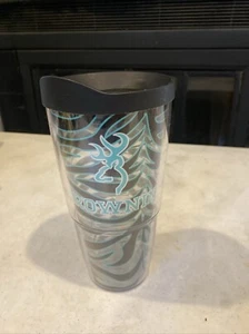 Tervis Browning Double Walled Tumbler Black Teal 24 oz Deer Buck - Picture 1 of 5